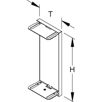Niedax GADU 133T90 VW GK-Endabschlussdeckel, umgreifend, 135x90 mm, Stahl, bandverzinkt, verkehrsweiß