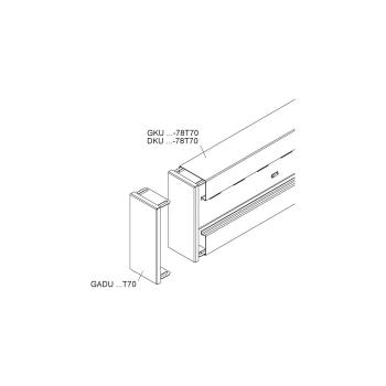 Niedax GADU 133T90 VW GK-Endabschlussdeckel, umgreifend, 135x90 mm, Stahl, bandverzinkt, verkehrsweiß