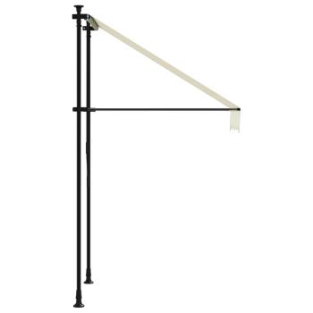 Markise Einziehbar Creme 100x150 cm Stoff und Stahl