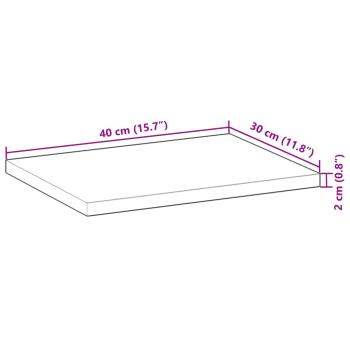 Schweberegal 40x30x2 cm Massivholz Akazie Unbehandelt