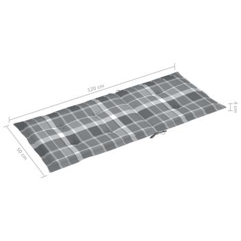 Gartenstuhlauflagen für Hochlehner 2 Stk. 120x50x3cm Stoff
