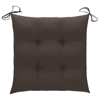 Stuhlkissen 6 Stk. Taupe 40x40x7 cm Oxford-Gewebe