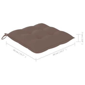 Stuhlkissen 6 Stk. Taupe 40x40x7 cm Oxford-Gewebe