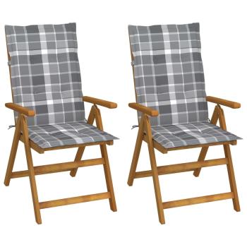 ARDEBO.de - Garten-Liegestühle 2 Stk. mit Kissen Akazie Massivholz