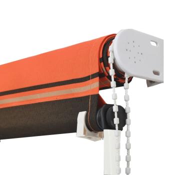 Einziehbare Markise 100×150 cm Orange und Braun