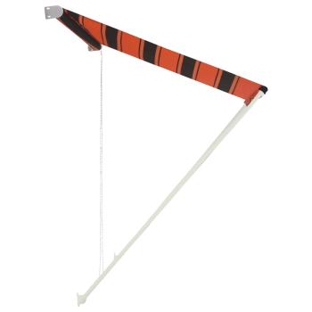 Einziehbare Markise 100×150 cm Orange und Braun
