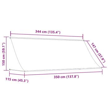 Einziehbare Markise 350×150 cm Orange und Braun