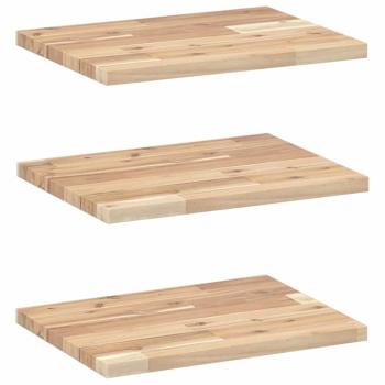 Schweberegale 3 Stk. 40x30x2 cm Massivholz Akazie Unbehandelt