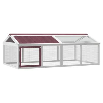 Freilaufgehege Mokka 200x112,5x74 cm Massivholz Kiefer