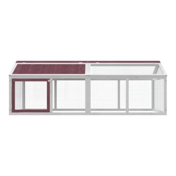 Freilaufgehege Mokka 200x112,5x74 cm Massivholz Kiefer