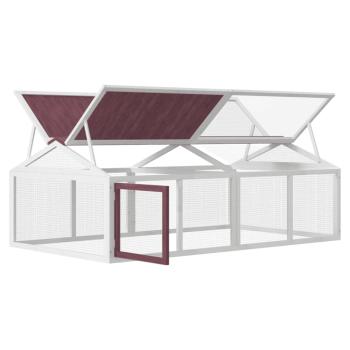 Freilaufgehege Mokka 200x112,5x74 cm Massivholz Kiefer