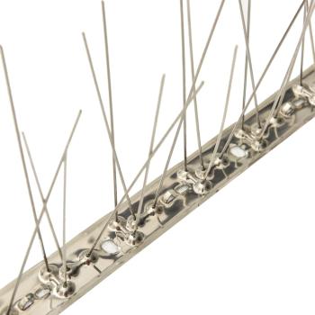 20-tlg. Taubenabwehr Spikes-Set Edelstahl 10 m 5-reihig