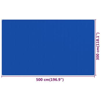Zeltteppich 300x500 cm Blau HDPE