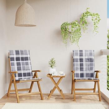 ARDEBO.de - Gartenstühle mit Kissen 2 Stk. Massivholz Teak