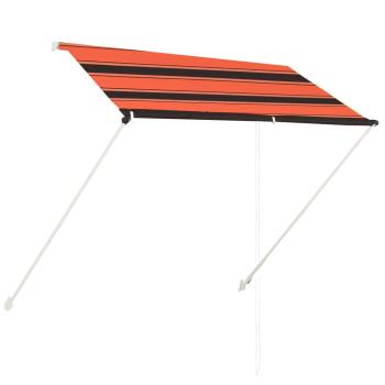 Einziehbare Markise 200×150 cm Orange und Braun