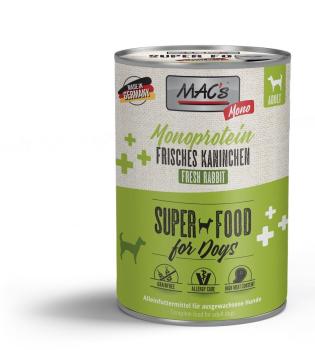 MACs Dog Mono Frisches Kaninchen 400g (Menge: 6 je Bestelleinheit)