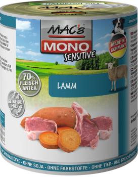MACs Dog Mono Frisches Lamm 800g (Menge: 6 je Bestelleinheit)