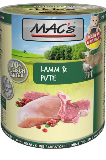 MACs Cat Lamm & Pute 400g (Menge: 6 je Bestelleinheit)