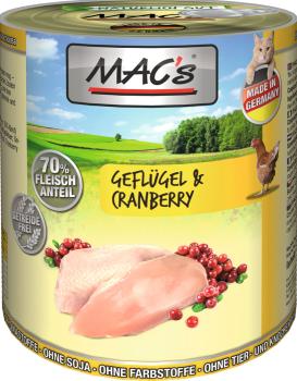 MACs Cat Geflügel & Cranberry 800g (Menge: 6 je Bestelleinheit)
