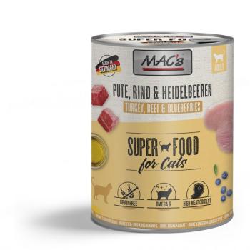 MACs Cat Pute, Rind & Heidelbeeren 800g  (Menge: 6 je Bestelleinheit)