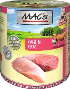 MACs Cat Kalb & Pute 800g (Menge: 6 je Bestelleinheit)