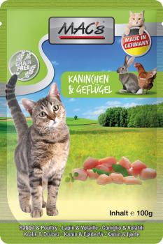 ARDEBO.de MACs Cat Pouch Kaninchen & Geflügel 100g