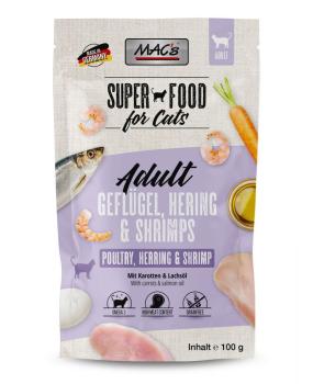 MACs Cat Pouch Geflügel, Hering & Shrimps 100g (Menge: 12 je Bestelleinheit)