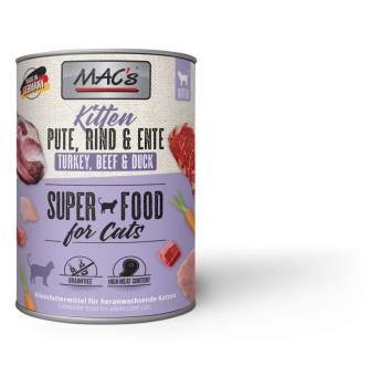 MACs Cat Kitten Pute, Rind & Ente 800g (Menge: 6 je Bestelleinheit)