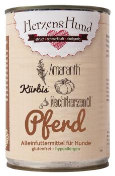 Herzenshund Pferd mit Amaranth 400g  (Menge: 12 je Bestelleinheit)