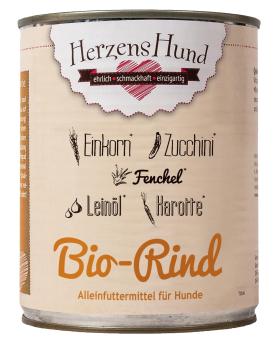 Herzenshund Bio Rind mit Bio Gemüse 800g  (Menge: 6 je Bestelleinheit)