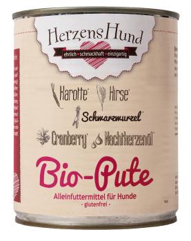 Herzenshund Bio Pute mit Bio Gemüse 800g  (Menge: 6 je Bestelleinheit)