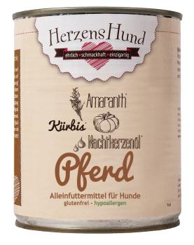 Herzenshund Pferd mit Amaranth 800g  (Menge: 6 je Bestelleinheit)