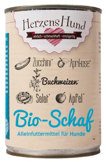 Herzenshund Schaf mit Buchweizen 400g (Menge: 12 je Bestelleinheit)