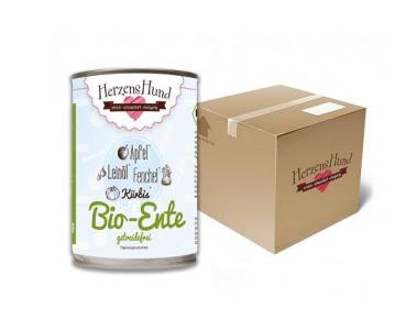 Herzenshund Bio-Ente mit Bio Gemüse & getreidefrei 400g  (Menge: 12 je Bestelleinheit)