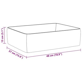 Waschbecken Weiß 48x37x13 cm Keramik Rechteckig