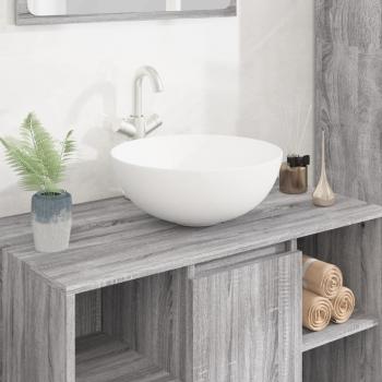 ARDEBO.de - Waschbecken Weiß 36x15 cm Keramik Rund