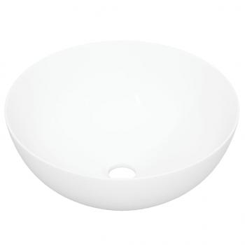 Waschbecken Weiß 36x15 cm Keramik Rund