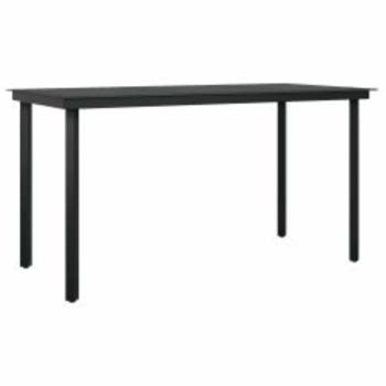 5-tlg. Garten-Essgruppe mit Kissen Braun Poly Rattan Glas