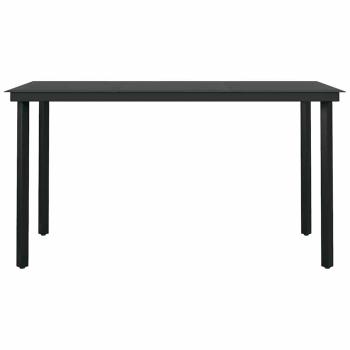 5-tlg. Garten-Essgruppe mit Kissen Braun Poly Rattan Glas