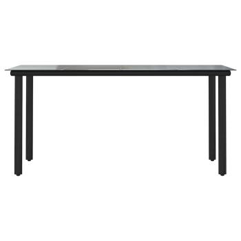 7-tlg. Garten-Essgruppe mit Kissen Braun Poly Rattan Glas