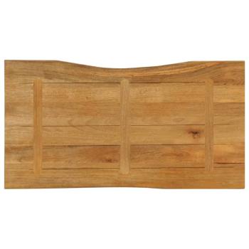 Tischplatte mit Baumkante 120x60x2,5 cm Massivholz Mango