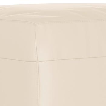 4-tlg. Sofagarnitur mit Kissen Beige Mikrofasergewebe