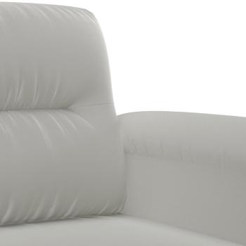 4-tlg. Sofagarnitur mit Kissen Hellgrau Mikrofasergewebe