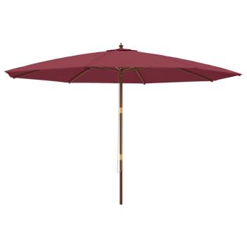 Sonnenschirm mit Holzmast Bordeauxrot 400x273 cm