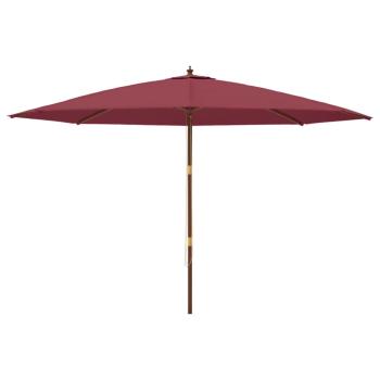 Sonnenschirm mit Holzmast Bordeauxrot 400x273 cm