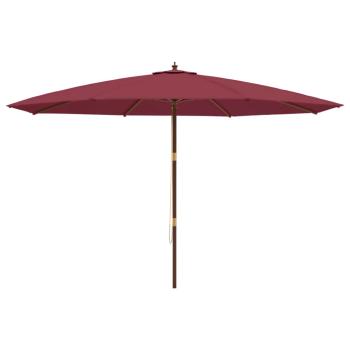 Sonnenschirm mit Holzmast Bordeauxrot 400x273 cm