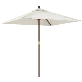 Sonnenschirm mit Holzmast Sandfarben 198x198x231 cm