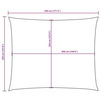 Sonnensegel Oxford-Gewebe Rechteckig 3,5x4,5 m Taupe