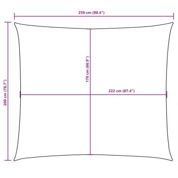 Sonnensegel Oxford-Gewebe Rechteckig 2x2,5 m Dunkelgrün