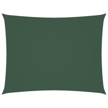 Sonnensegel Oxford-Gewebe Rechteckig 6x7 m Dunkelgrün